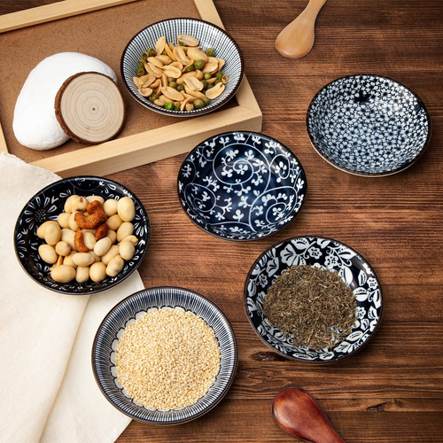 Dipping Bowls, Soy Sauce Dish Ceramic, 3 OZ Small Serving Bowls for Side Dishes - Picture 3 of 12