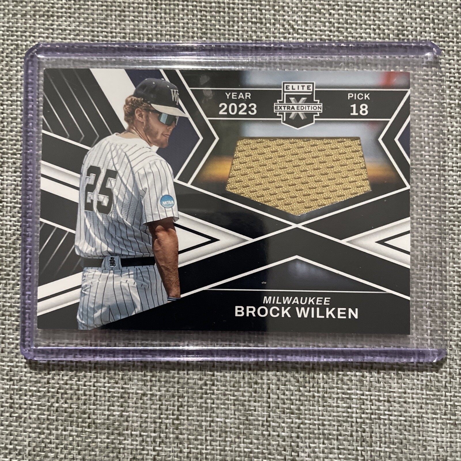2023 Elite Extra Edition First Round Materials Brock Wilken Jersey   Brewers