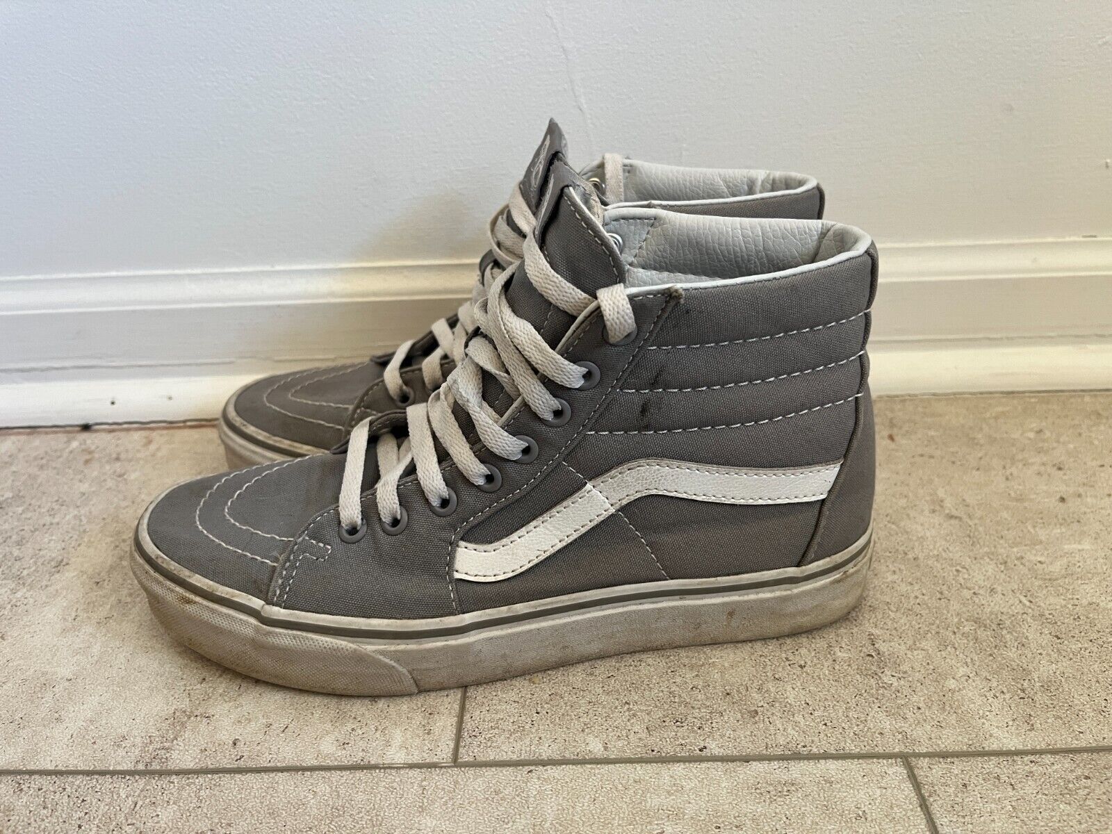 SAOLA Vans Sk8 Hi Top Sneakers Uomo Taglia 7 5 Grigio Scarpe da Skate