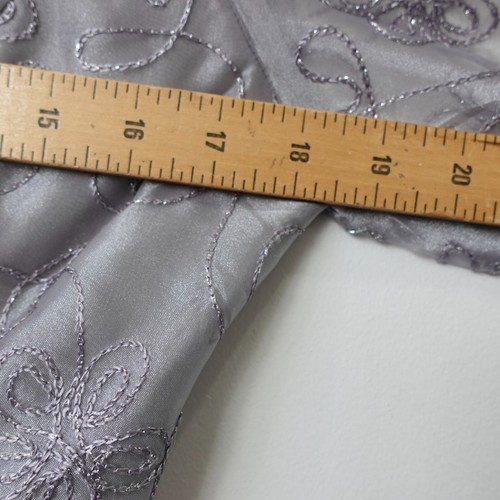 Cocktail Crop Blazer Small Gray Suit 6 Sheer Formal Embellished RM RICHARDS USA - Picture 4 of 8