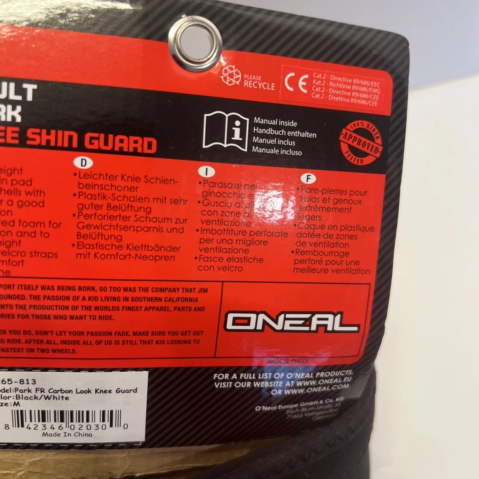 Rodillera O’Neal Park FR Carbon Look negro mediano Foto 4 de 4