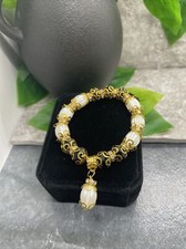 Handmade Beaded Stackable 6.5" Plus Stretch Bracelet New Lantern A1609