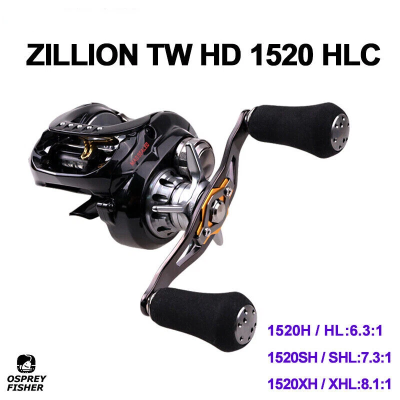 2018 Daiwa Zillion TW HD 1520 HLC Baitcasting Fishing Reel 10/1BB 7kg Drag Reel
