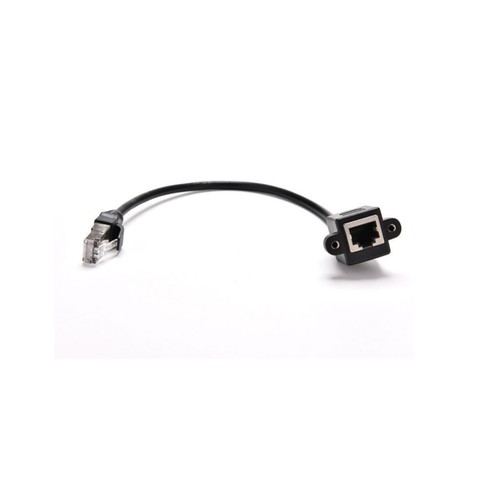 1ft RJ45 Male to Female Screw Panel Mount Ethernet Cable LAN Network Cable - 第 5/8 張圖片