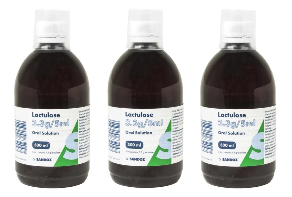 3 x SANDOZ Lactulose Oral Solution 3.3g/5ml (500ml)