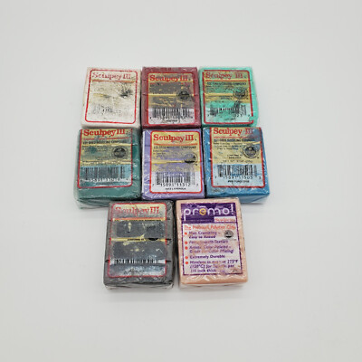 8 Pieces of Colored Modeling 2 oz Polymer Clay