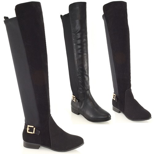 flat pull on boots