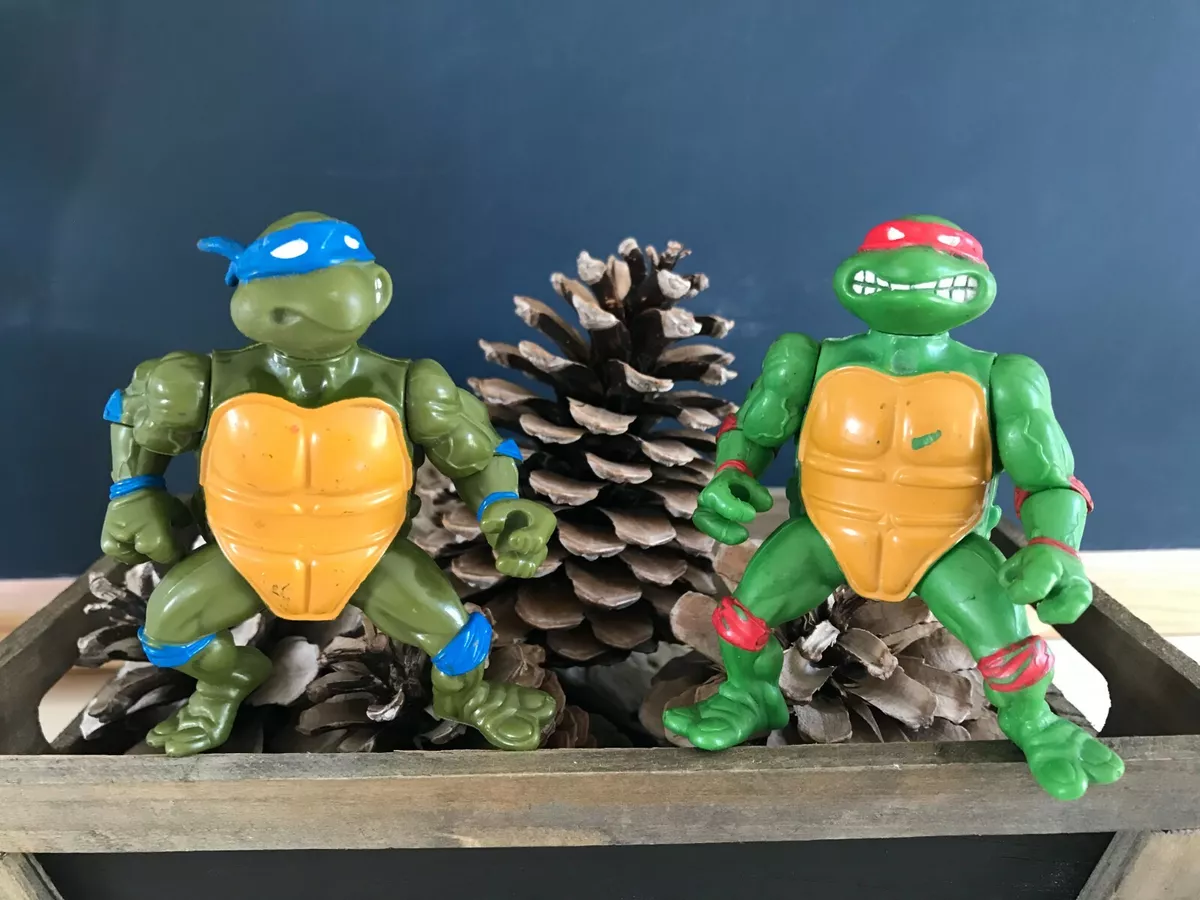 🦄 Jouet Deux Figurines Tortue Ninja Vintage Hauteur 11 Cm Année 1988