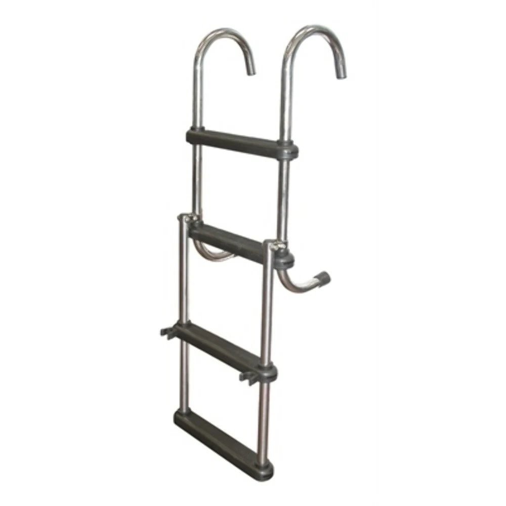 Jif Marine ASC 4 SS Removable Folding Pontoon Ladder 4 Steps
