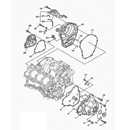 Visserie inox MT-09 FZ-09 kit N°1 moteur avec finition premium pour motards exigeants