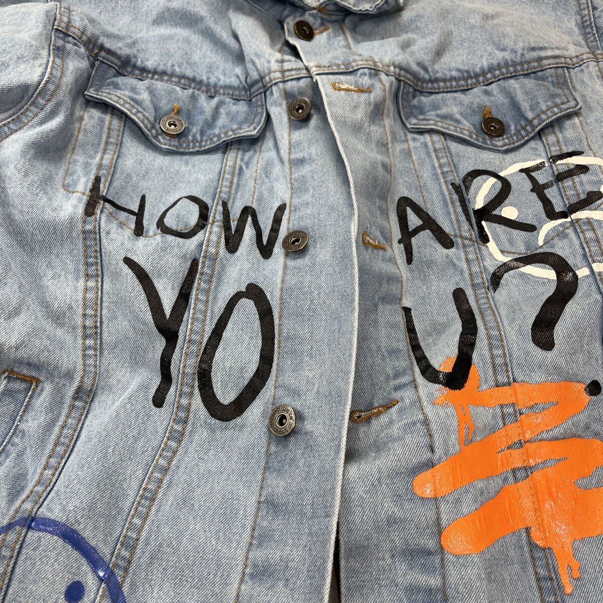 Brooklyn Cloth Jean Jacket XL Joker Painted Have a Nice Day Brooklyn Cloth Jean Jacket XL Joker Painted Have a Nice Day