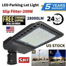 200W LED Parking Lot Light Commercial Slip Fitter Mount - ETL Listed 28000LM NEW