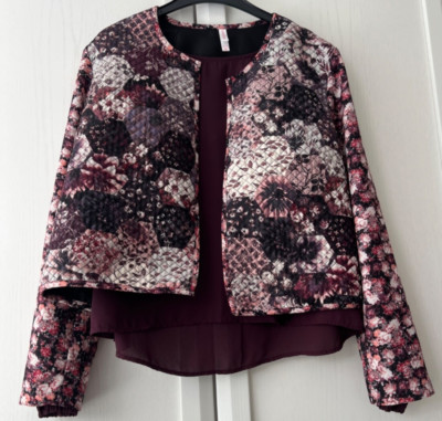 Xhilaration - Bolero Bluse - Ensemble - weinrot - Größe XL - neuwertig