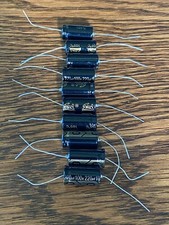 10 New Supertech 220 uf 100v Axial Capacitors Guitar Tube Amp & Stereo Caps (Qty