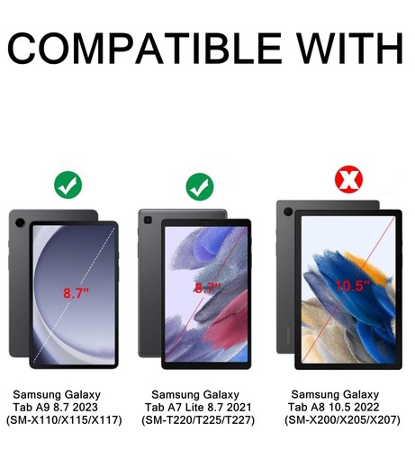 Kids Case for Samsung Galaxy Tab 8.7-inch A9/A7 Lite 2023/2021 Shockproof Cover - Picture 33 of 66