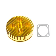 Yellow CNC Cylinder Head For Racing 49 50 66 80cc Motorized Bicycle