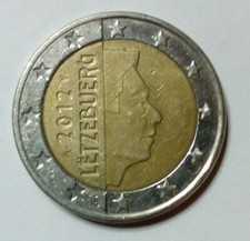 EURO LUXEMBURG 2012 2€ (04) 2,00€ ZWEI-EURO gelaufen zirkuliert aus Umlauf