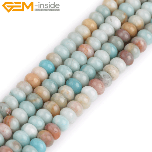 Rondelle Natürlicher Amazonit Stein Zwischenring Schmuck Herstellung Perlen 15 Zoll Größe Auswahl - Bild 15 von 31