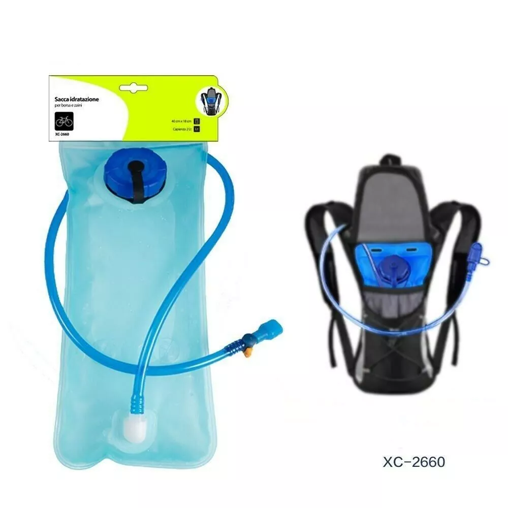 Sacca Idratazione 2lt Acqua Zaino Borsa Escursionismo Ciclismo