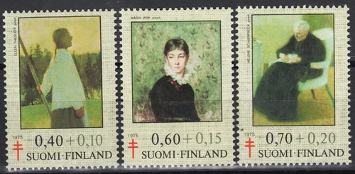 Paintings Ellen Thesleff Helene Schjerfbeck Maria Wiik Finland MNH Stamps 1975 