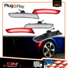 For 2016-2023 Chevy Camaro Clear Full Red LED Side Marker Light Fender Lamp 4PCS
