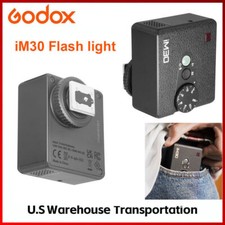 US Godox iM30 Mini Flash GN15 7 Levels Flash Power CCT 6500K 200K for Camera