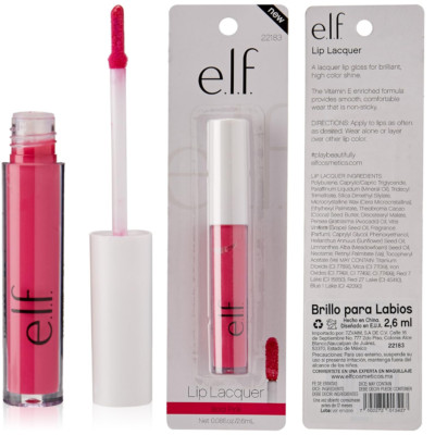 Pack of 2 - Elf Cosmetics Lip Lacquer, Bold Pink, 0.6 Ounce