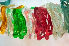 Christmas Foil Decoration Accordion Snowflake Streamer Garland, Mid Century