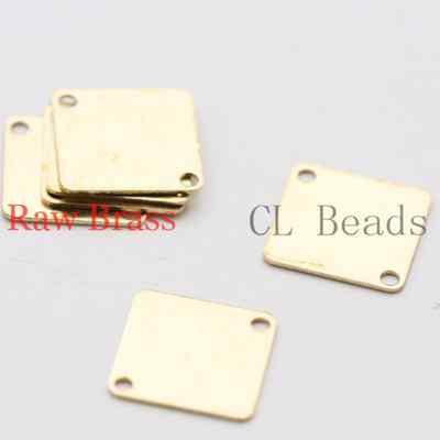 #ad 30 Pieces Raw Brass Square Link 10.5x10.5mm 1839CX P 388 $3.57