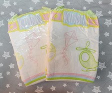 Kiddo Playtime Lot of 2 Adult Abdl Plastic Backed Diapers Size Medium