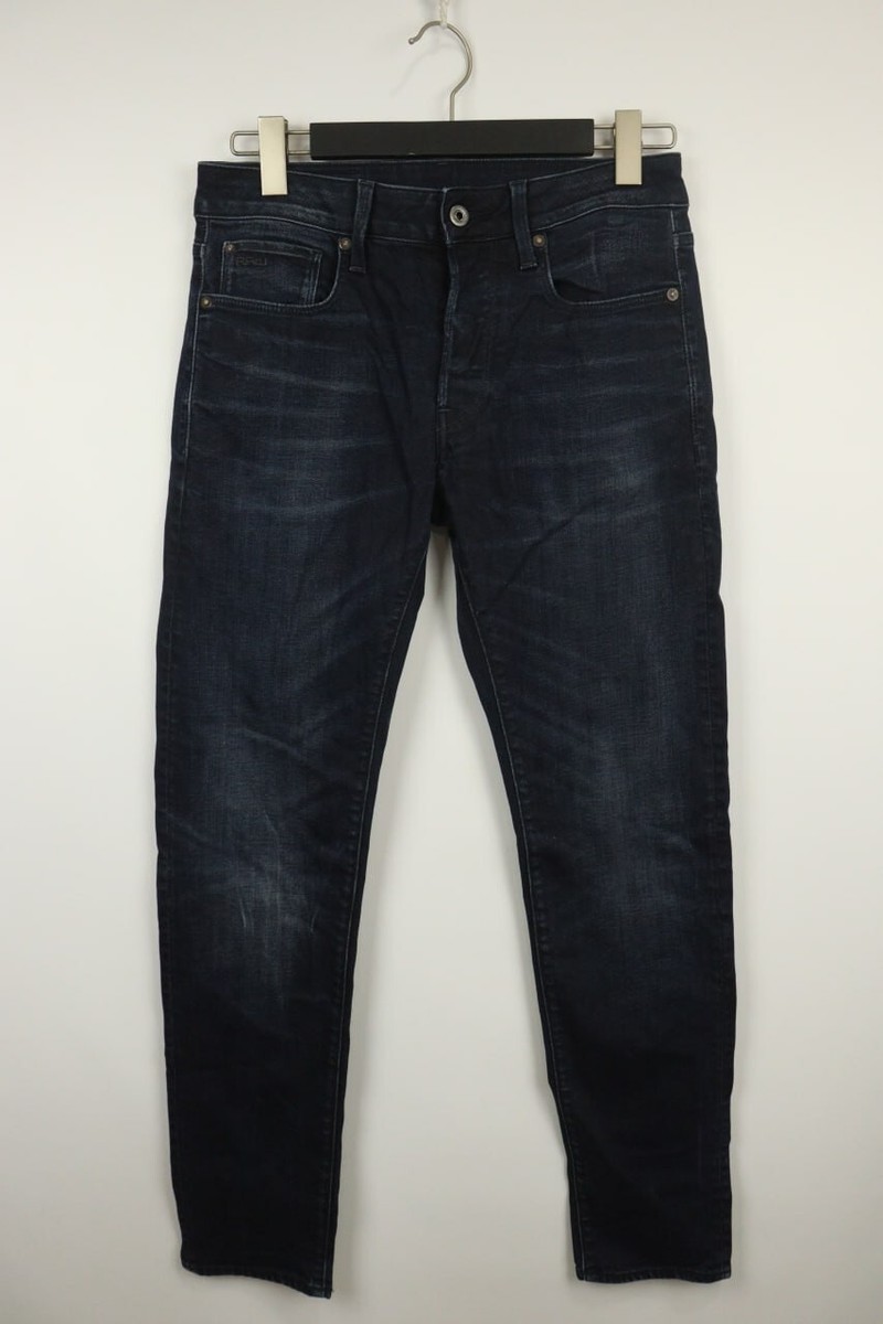 G-STAR RAW Denim 3301 SLIM Stretch Black Straight Jeans Size W30