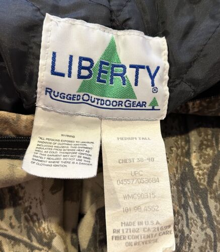 VTG Liberty Camouflage Hunting Cotton Coveralls Realtree Coveralls Men's M Tall - Picture 9 of 12