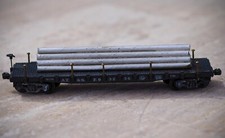 VINTAGE Plastic VARNEY Gondola Flat Pipes Load Car HO Made in USA 1950's
