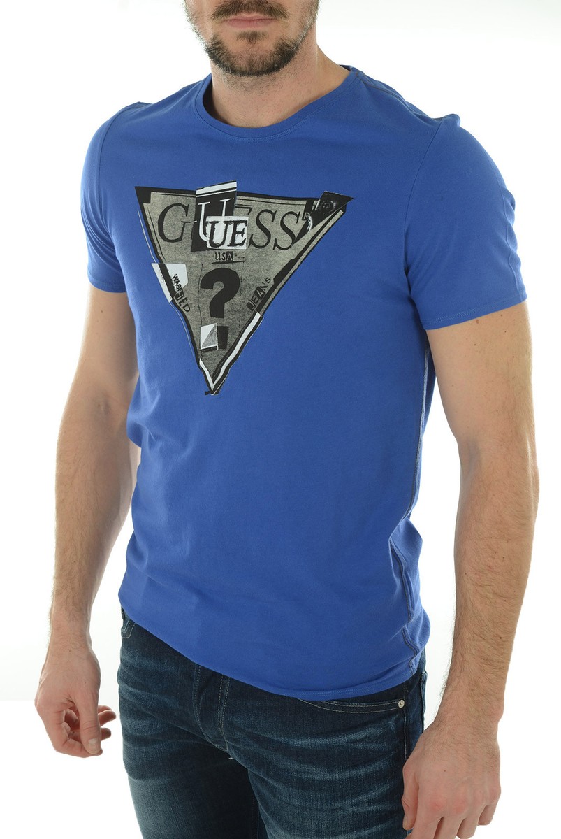GUESS Maglietta Uomo Maniche Corte M4BI44 I3Z14 – Bianco – 100% Cotone – Girocollo – Vestibilità Diritta