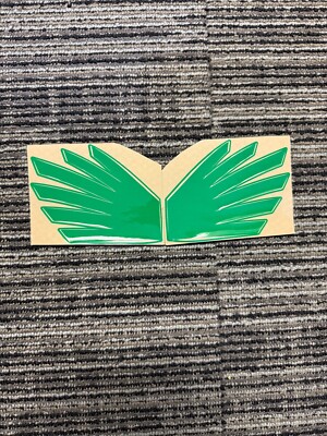 Mini Green Wings For Riddell Speed Mini Football Helmet Decals