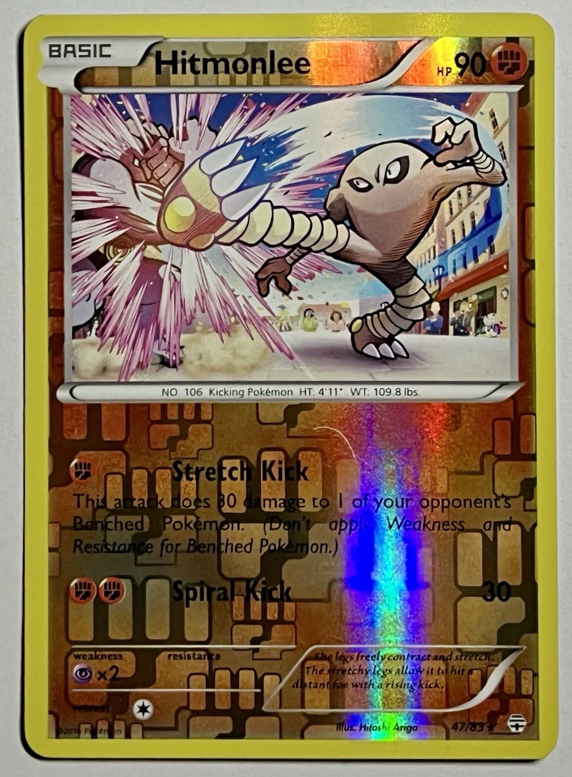 Hitmonlee 47/83 (LP) Reverse Holo XY Series: Generations 2016 Pokémon Card