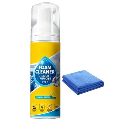4-in-1 Multi-Enzyme Foam Cleaner, All-Purpose Spray 5oz with Sponge & Towel 60ml