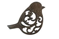 Handcrafted Nautical Decor Cast Iron Bird Trivet 8" - Vintage Cast Iron
