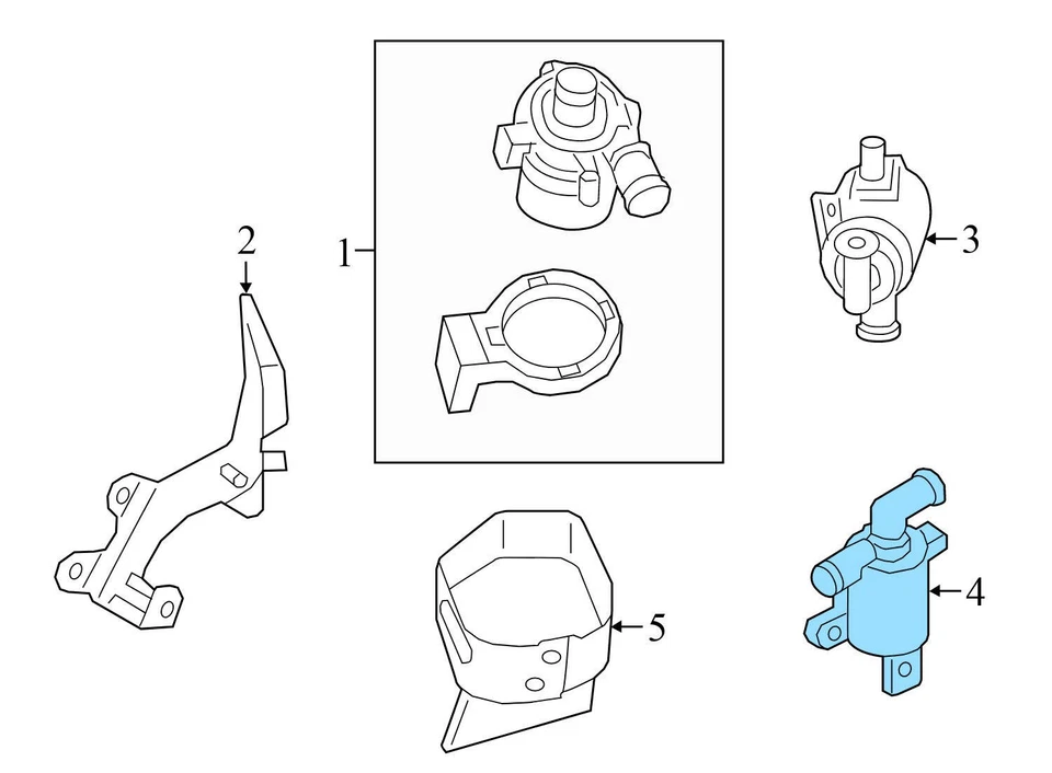 2016-2023 AUDI TT QUATTRO - Válvula de controle do aquecedor UNIDADE 4H0121671D - Imagem 3 de 4