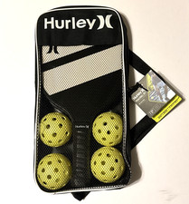 NWT Hurley Pickleball Set with Carry Case 7 piece set 2 Paddles, 4 balls 