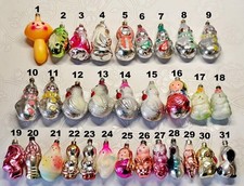 Soviet vintage glass christmas tree ornament animal character - ussr decoration