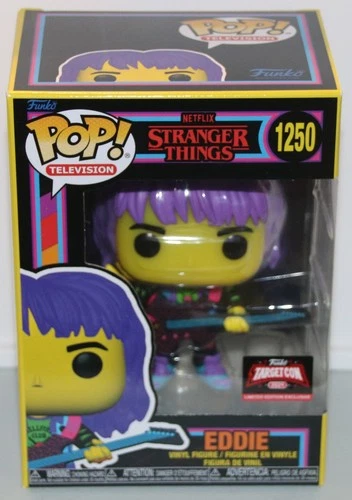 Funko Pop - Stranger Things - Eddie Munson #1250 - TARGET CON - BLACK LIGHT -NEW