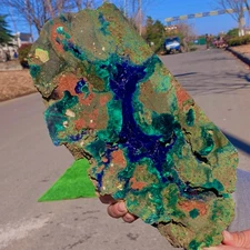 4.46LB Best Natural Azurite/Malachite raw Crystal Mineral Specimen