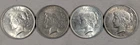 LOT OF 4 1922 P PEACE SILVER DOLLARS #49