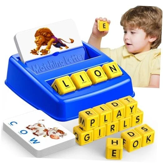 Educational Toys for 3 4 5 Year Old for Toddlers 2-4 Year Matching Letter Blue