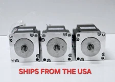 Three Stepper Motors Nema 23 57BYGH627 270oz 3A 4wires Single Shaft CNC 3 Axis