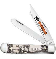 Case XX USA Natural Bone ELK Sportsman Series 81222 Trapper Pocket Knife