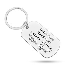 Drive Safely Keychain for Boyfriend Husband Travel Safe Gift for Traveller