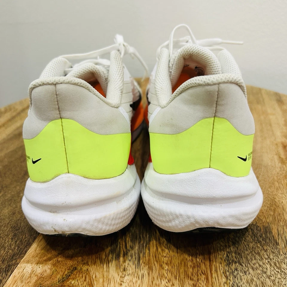 Men Nike Air Winflo 9 Running Shoes Size 8 White/Black/Total Orange DD6203-100 - Image 4 of 4