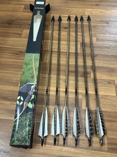 6 3 Rivers Stalker Wood Arrows 40713-50 A-04-BB-003 & MA3125 Broadheads 30”